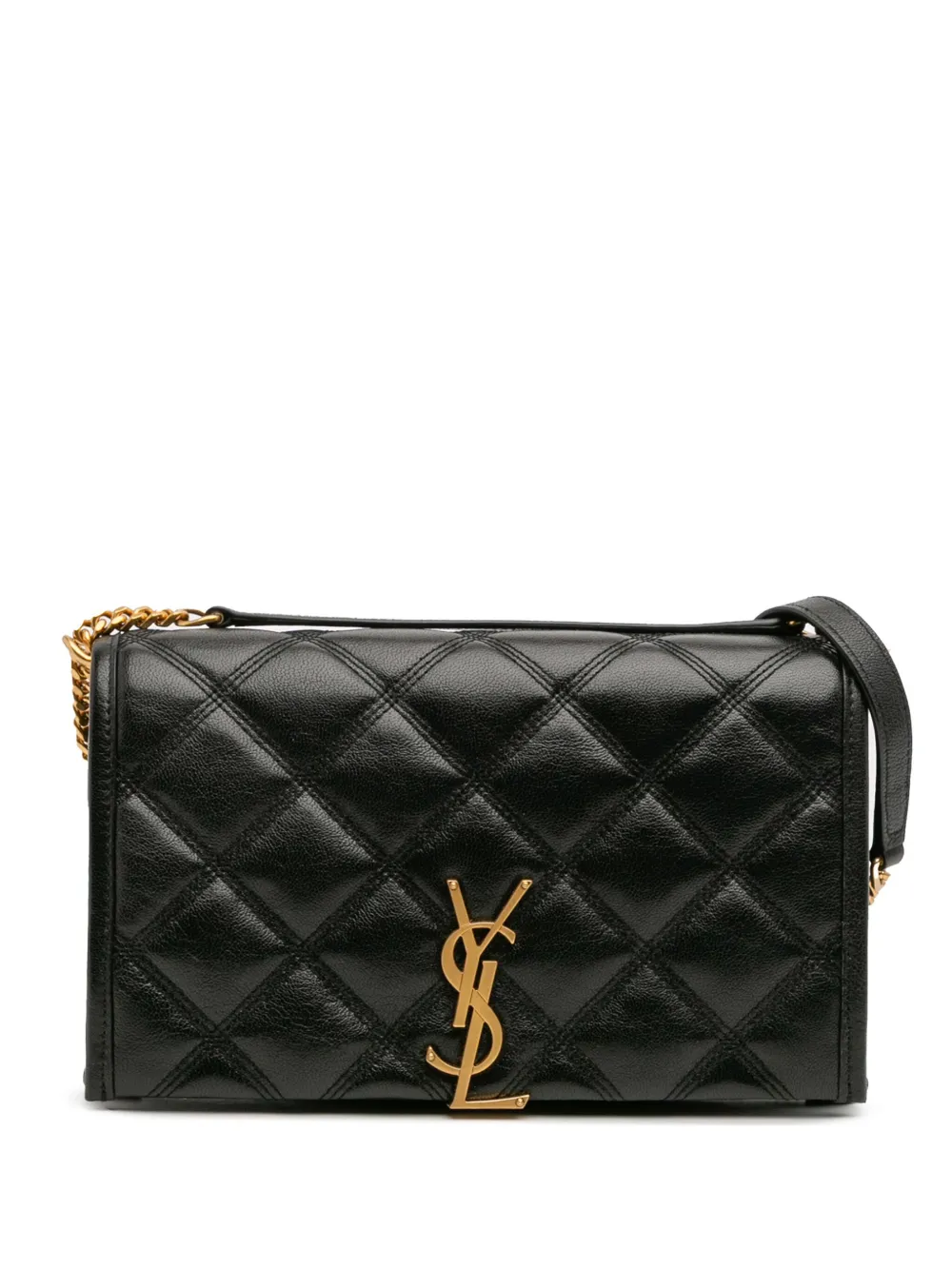 Saint Laurent Pre-Owned 2022 キルティング ダイヤモンド ラムスキン ベッキー ウォレットオンチェーン Saint Laurent Pre-Owned 2022 キルティング ダイヤモンド ラムスキン ベッキー ウォレットオンチェーン