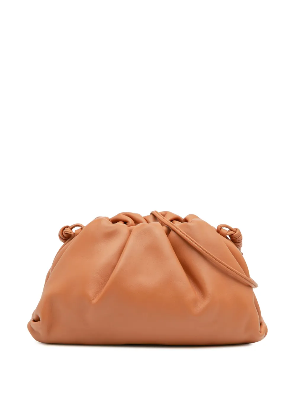 Pre-owned Bottega Veneta 2012-2025 Lambskin The Mini Pouch Crossbody Bag In Brown