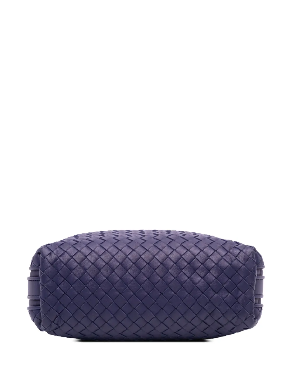 Pre-owned Bottega Veneta 2012-2025 Nappa Intrecciato Nodini Double Zip Crossbody Bag In Purple