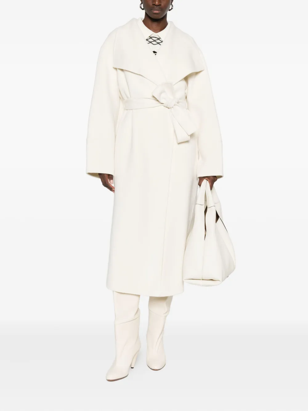 Soft Goat Coats Light And Natural In White