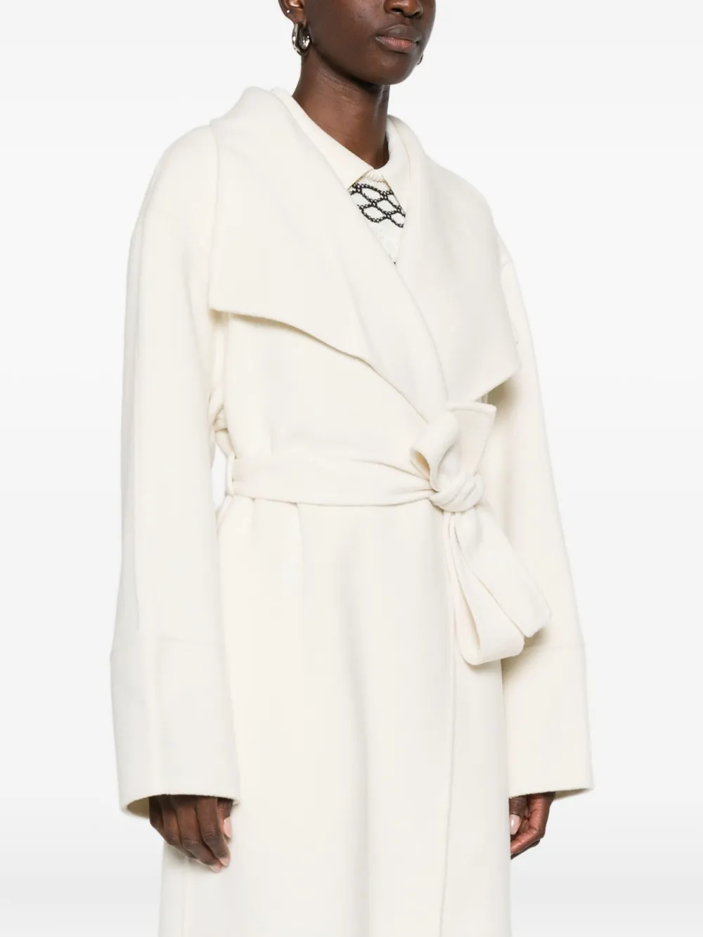 Soft Goat Coats Light And Natural In White