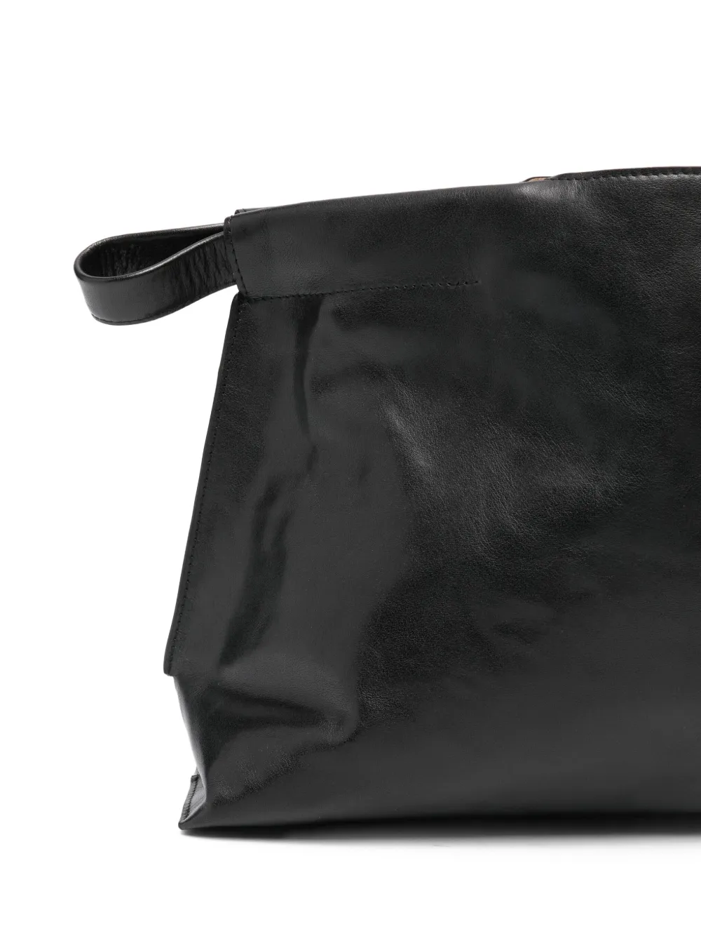 bea mombaers Leren clutch Zwart