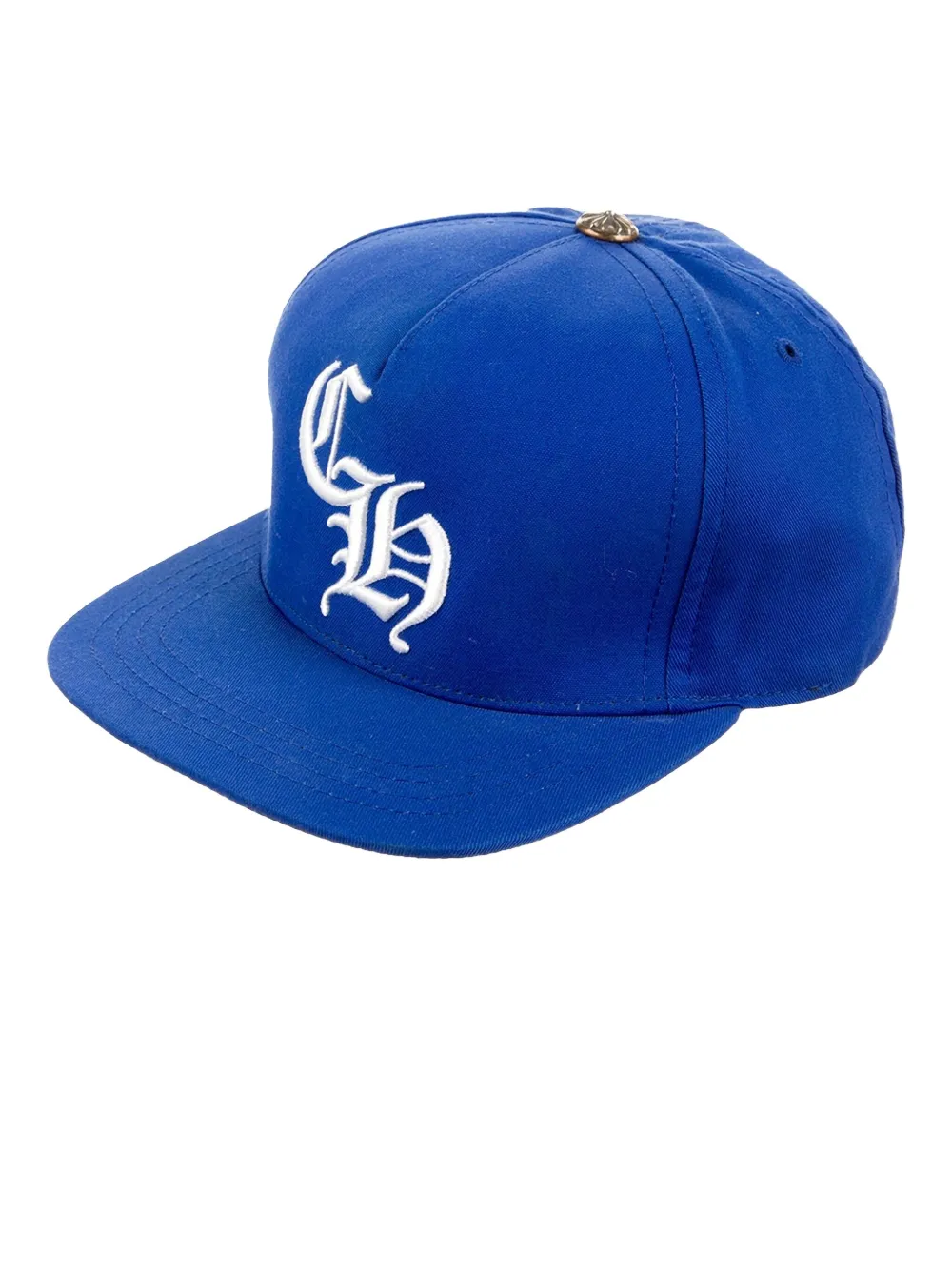 Chrome Hearts Honkbalpet met geborduurd logo - Blauw