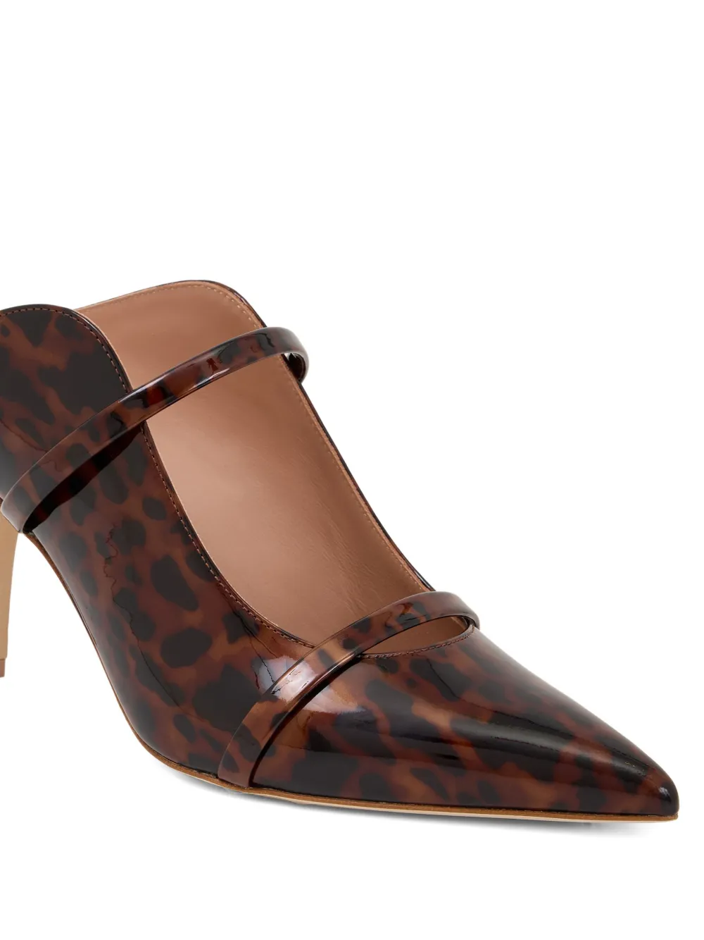 Malone Souliers 70 mm Maureen muiltjes met luipaardprint Bruin