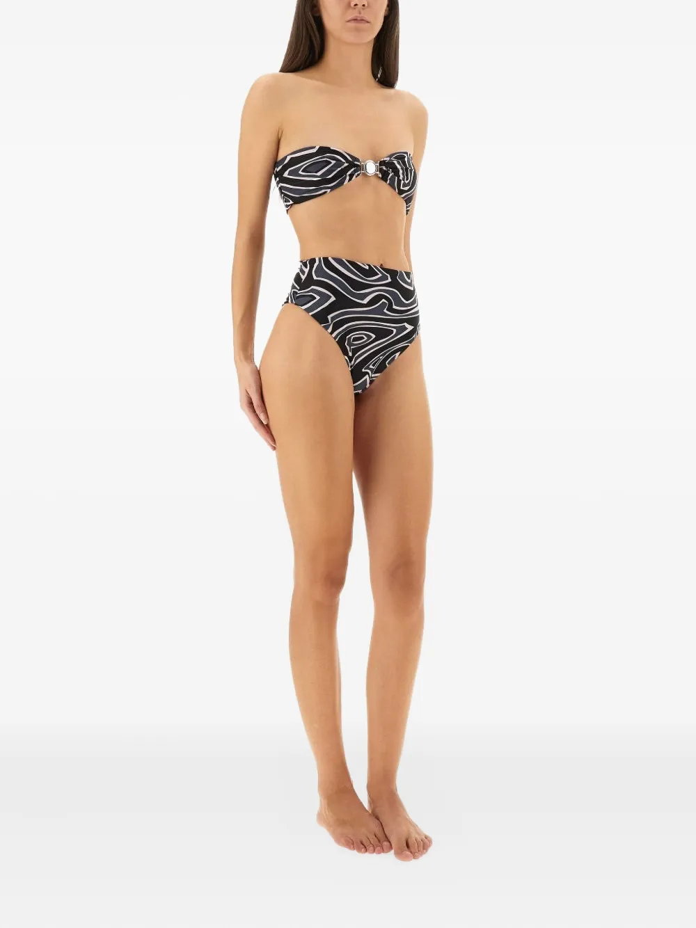 PUCCI Bikinitop met abstracte print Zwart
