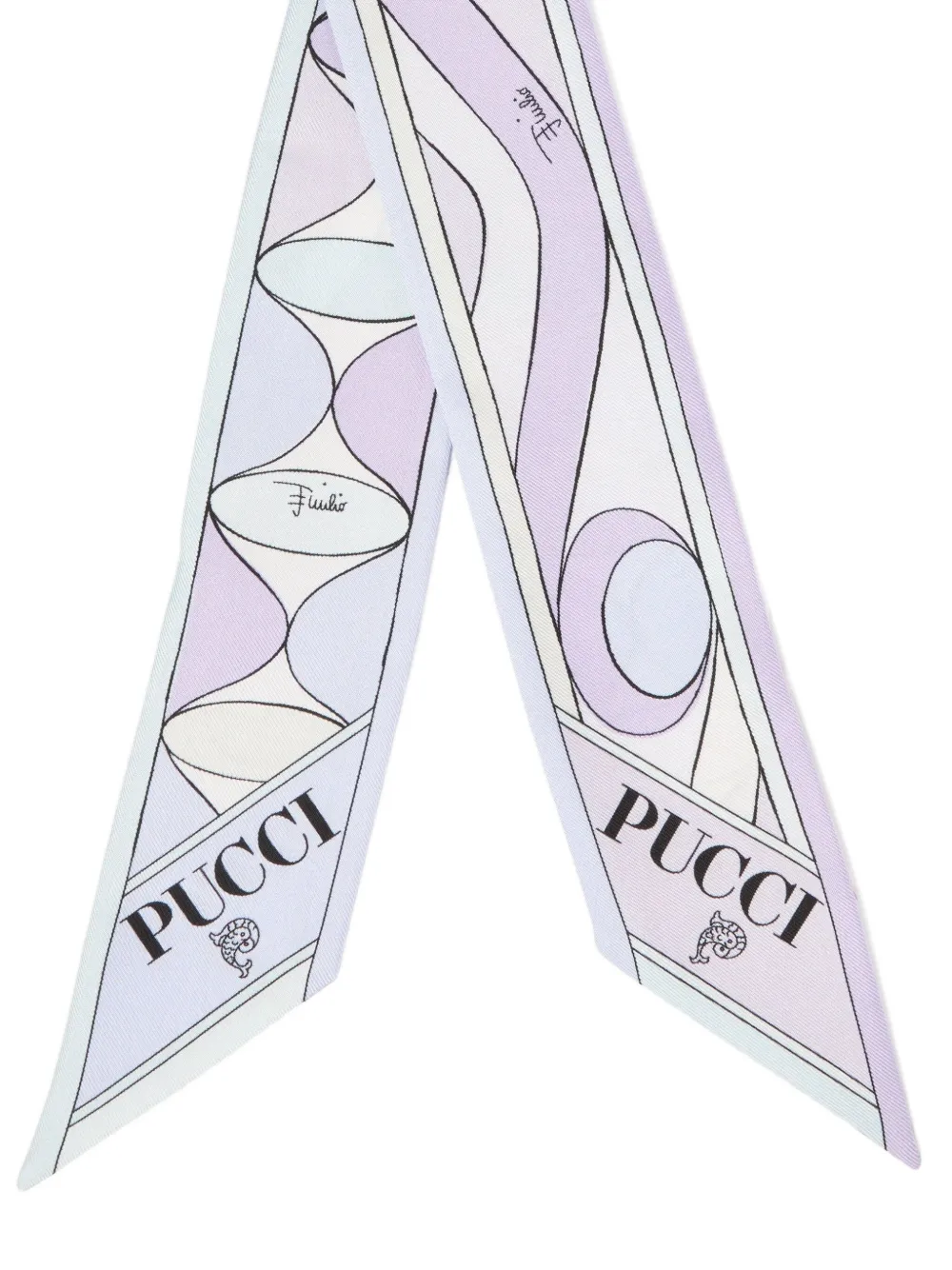 PUCCI logo graphic scarf - Paars