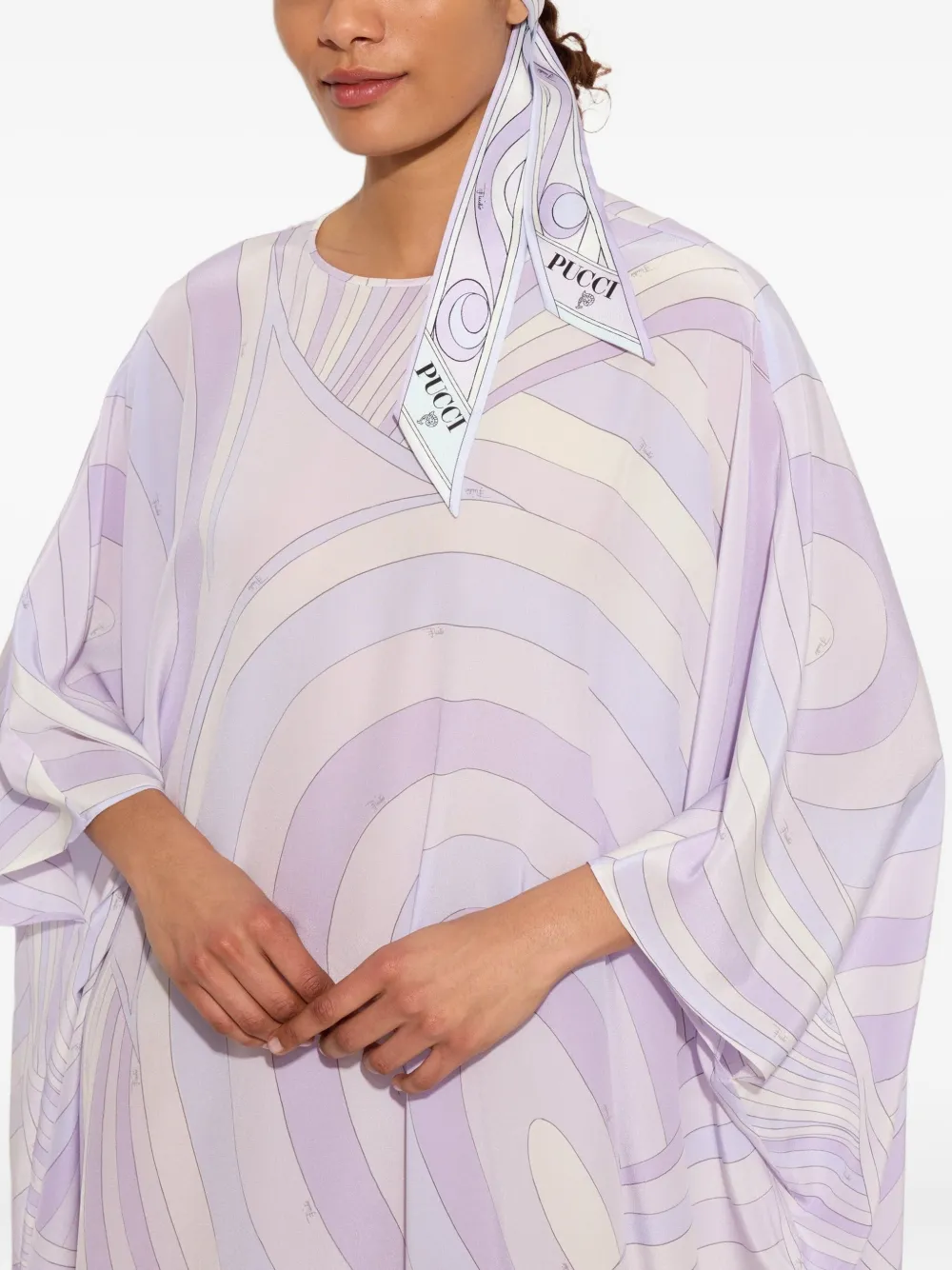 PUCCI Sjaal met logo Paars