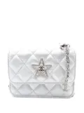 CHANEL Pre-Owned 2021-2025 Quilted Metallic Lambskin Crystal Star Chain Flap shoulder bag - Silver