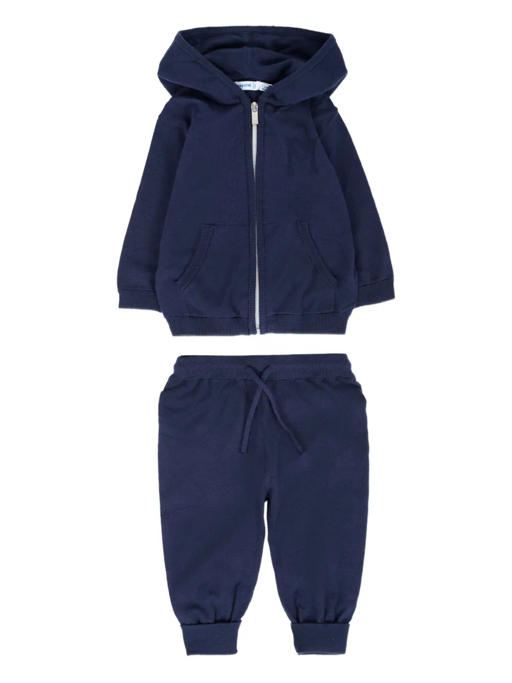 Mayoral hooded zip-up tracksuit set | Blue | Image 1