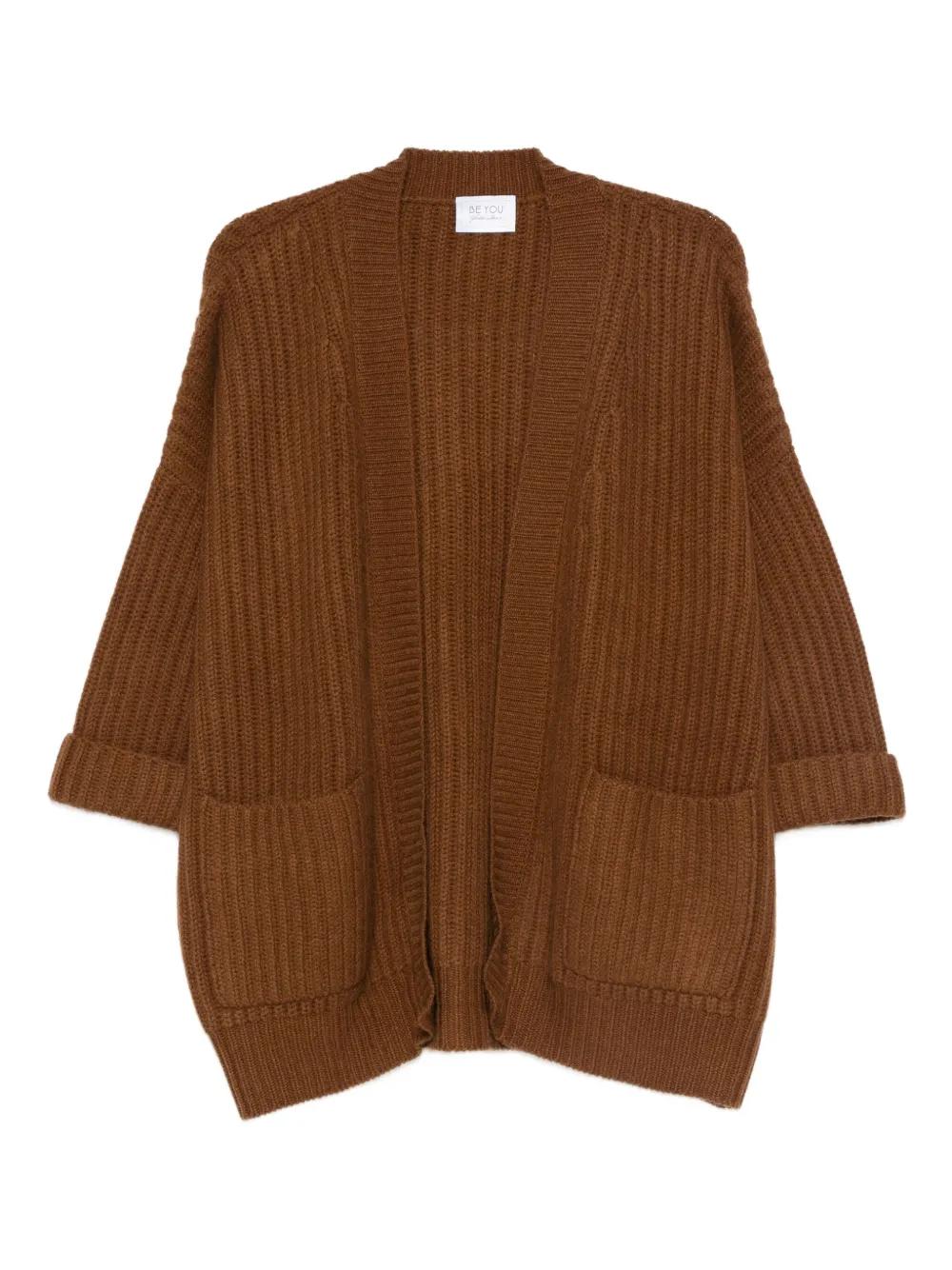 BeYou オープンフロント カーディガン - ブラウン BeYou オープンフロント カーディガン - ブラウン