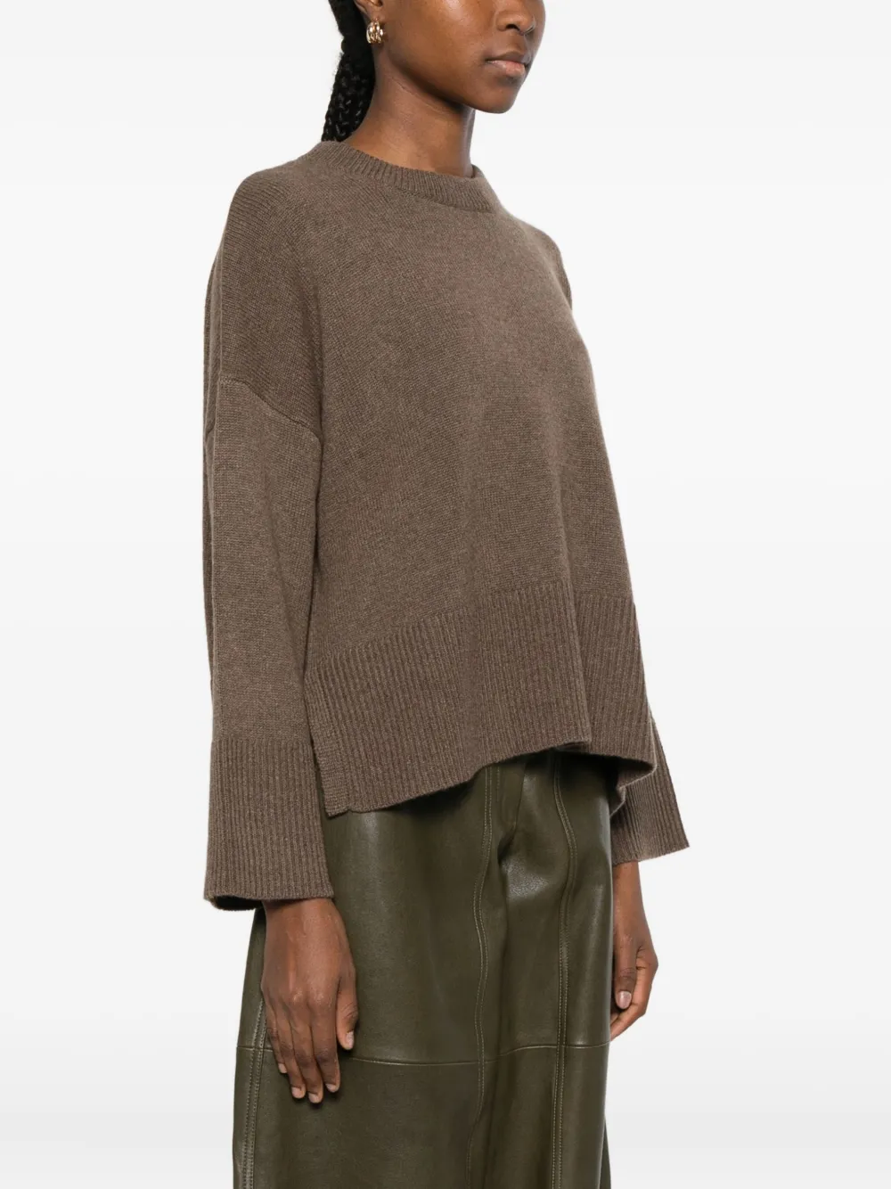  Beyou Crew Neck Sweater - Brown 