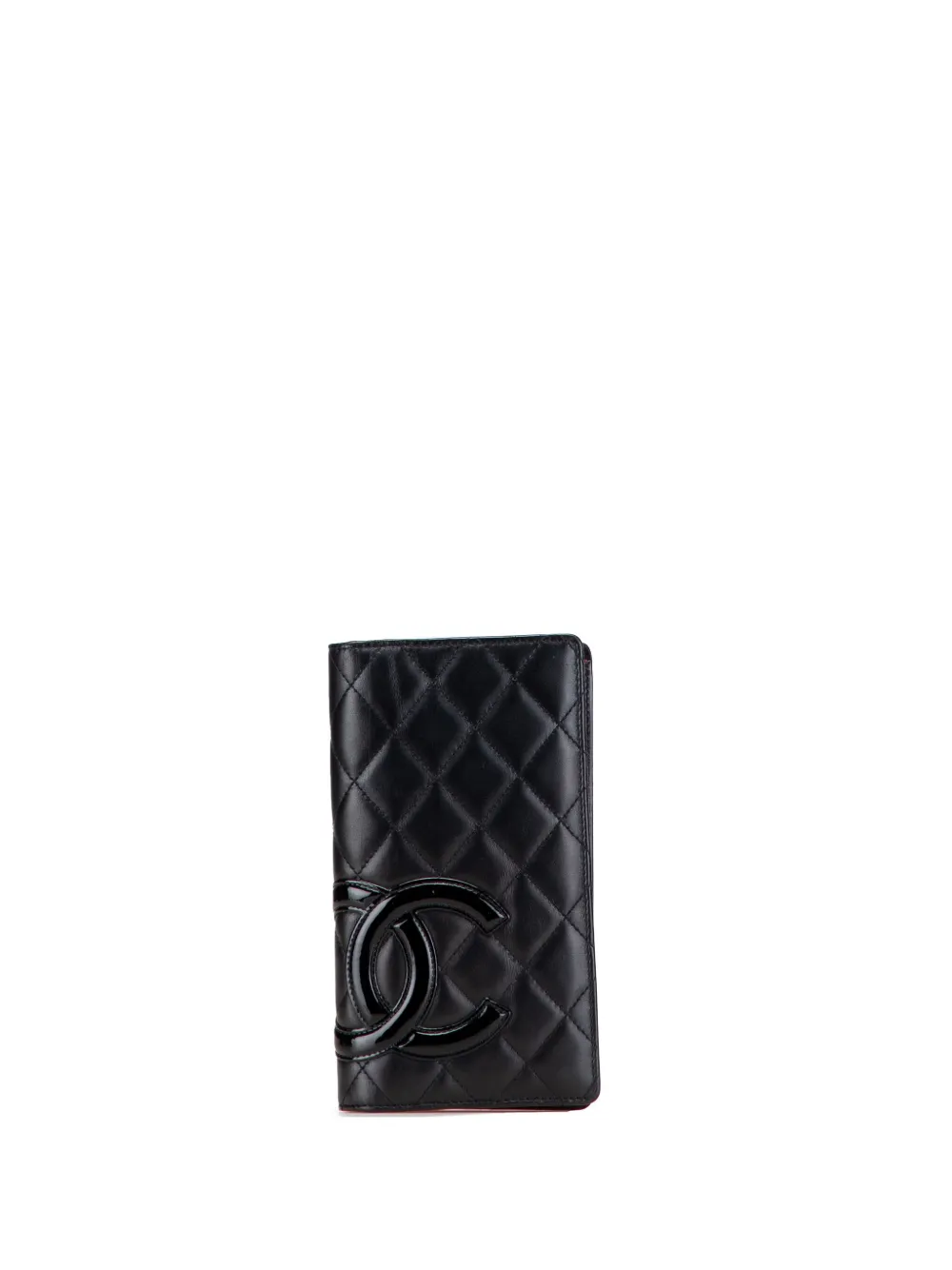 CHANEL Pre-Owned 2009-2010 マトラッセ ラムスキン カンボンライン バイフォールドウォレット 長財布 - ブラック CHANEL Pre-Owned 2009-2010 マトラッセ ラムスキン カンボンライン バイフォールドウォレット 長財布 - ブラック