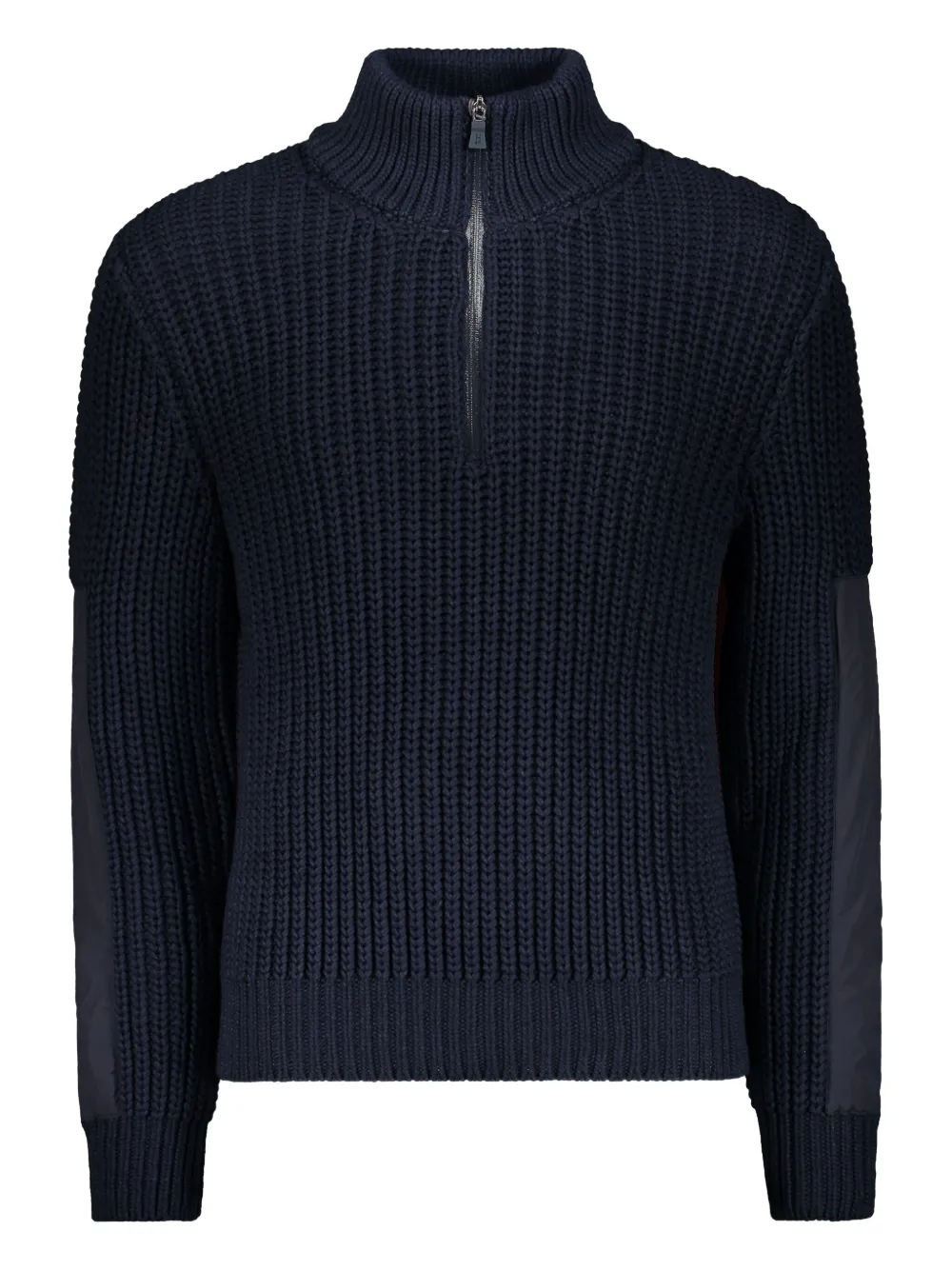 Herno ribbed half-zip sweater - ブルー Herno ribbed half-zip sweater - ブルー