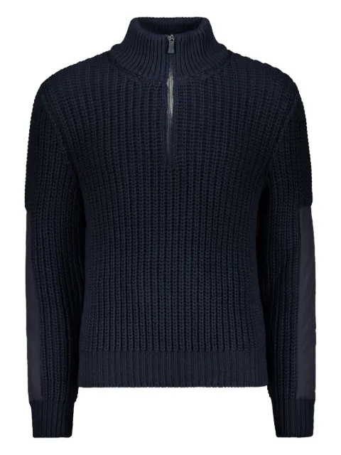 Herno ribbed half-zip sweater