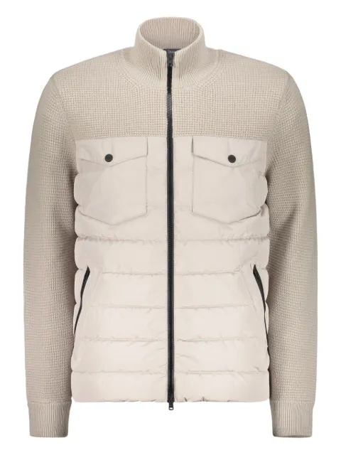 Herno padded-panel knitted jacket