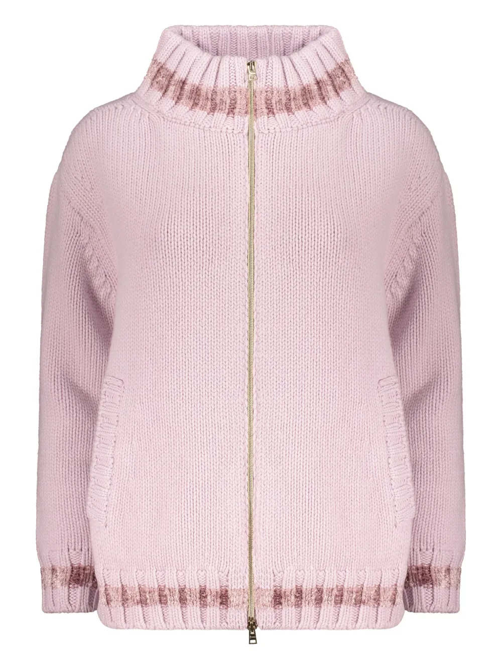 Herno high-neck ribbed cardigan - 4025 Herno high-neck ribbed cardigan - 4025
