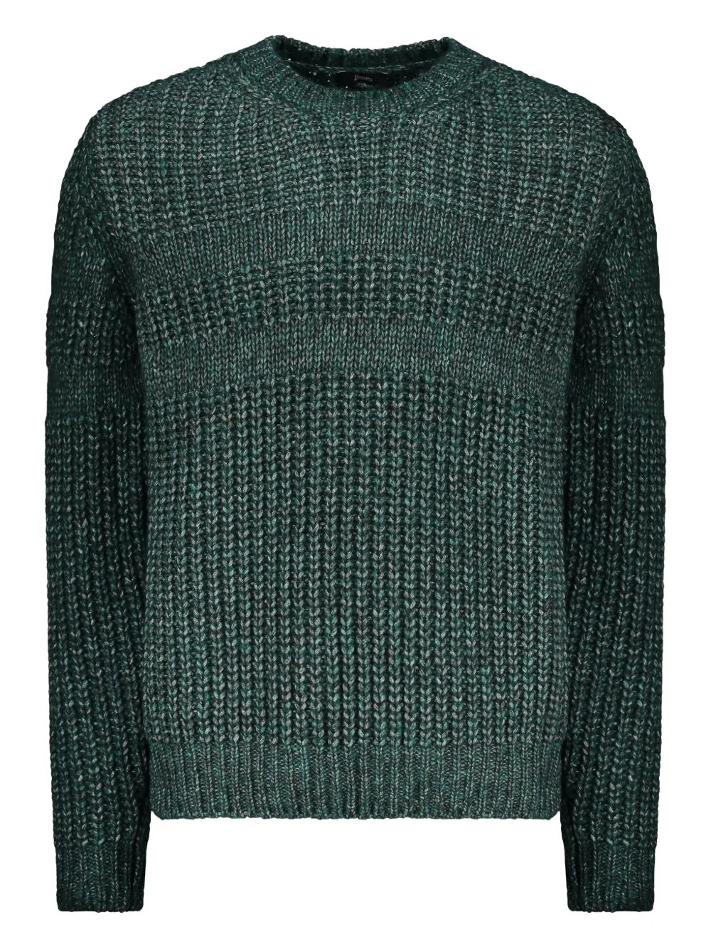 Herno ribbed crew-neck sweater - グリーン Herno ribbed crew-neck sweater - グリーン
