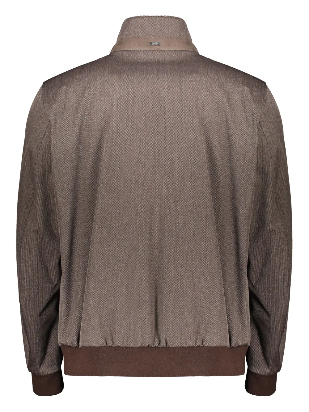 Herno Zip-up Bomber Jacket In Brown