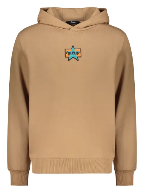 Herno hoodie con parche del logo