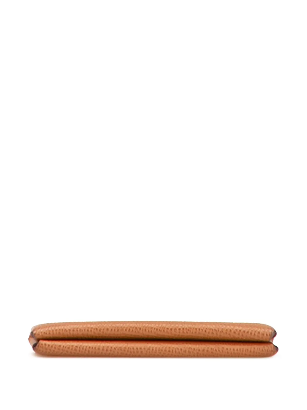 Pre-owned Hermes 2023 Epsom Calvi Card Holder In Brown