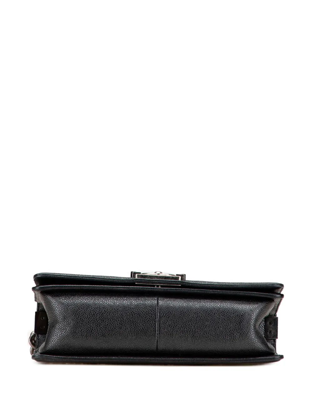 Pre-owned Chanel 2013-2014 Medium Quilted Tweed Caviar Boy Flap Crossbody Bag In Gray