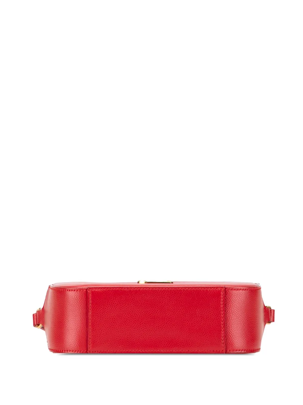 Pre-owned Saint Laurent 2015 Small Grain De Poudre Classic Monogram Camera Bag Crossbody Bag In Red
