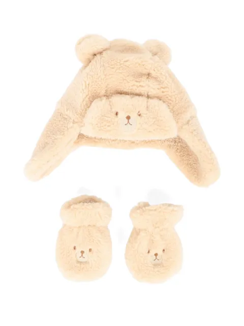 Mayoral bear-ear hat and booties set