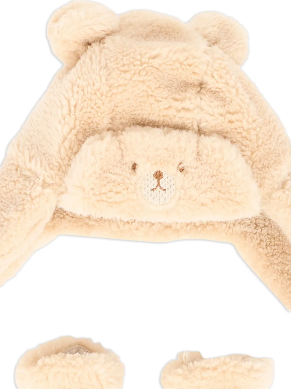 Mayoral Muts met berenoren en laarzen met beerprint Beige