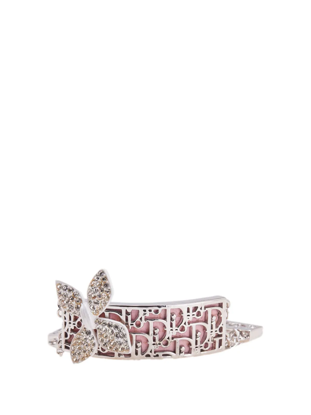 Christian Dior Pre-Owned 2000-2025 Palladium Plated Crystal and Enamel Christian Dior Pre-Owned 2000-2025 Palladium Plated Crystal and Enamel