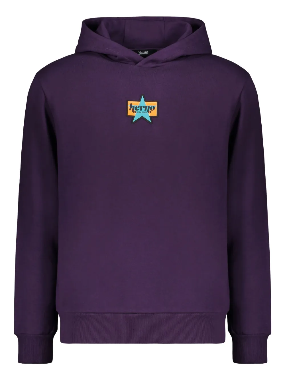 Herno star-embroidered hoodie - パープル Herno star-embroidered hoodie - パープル