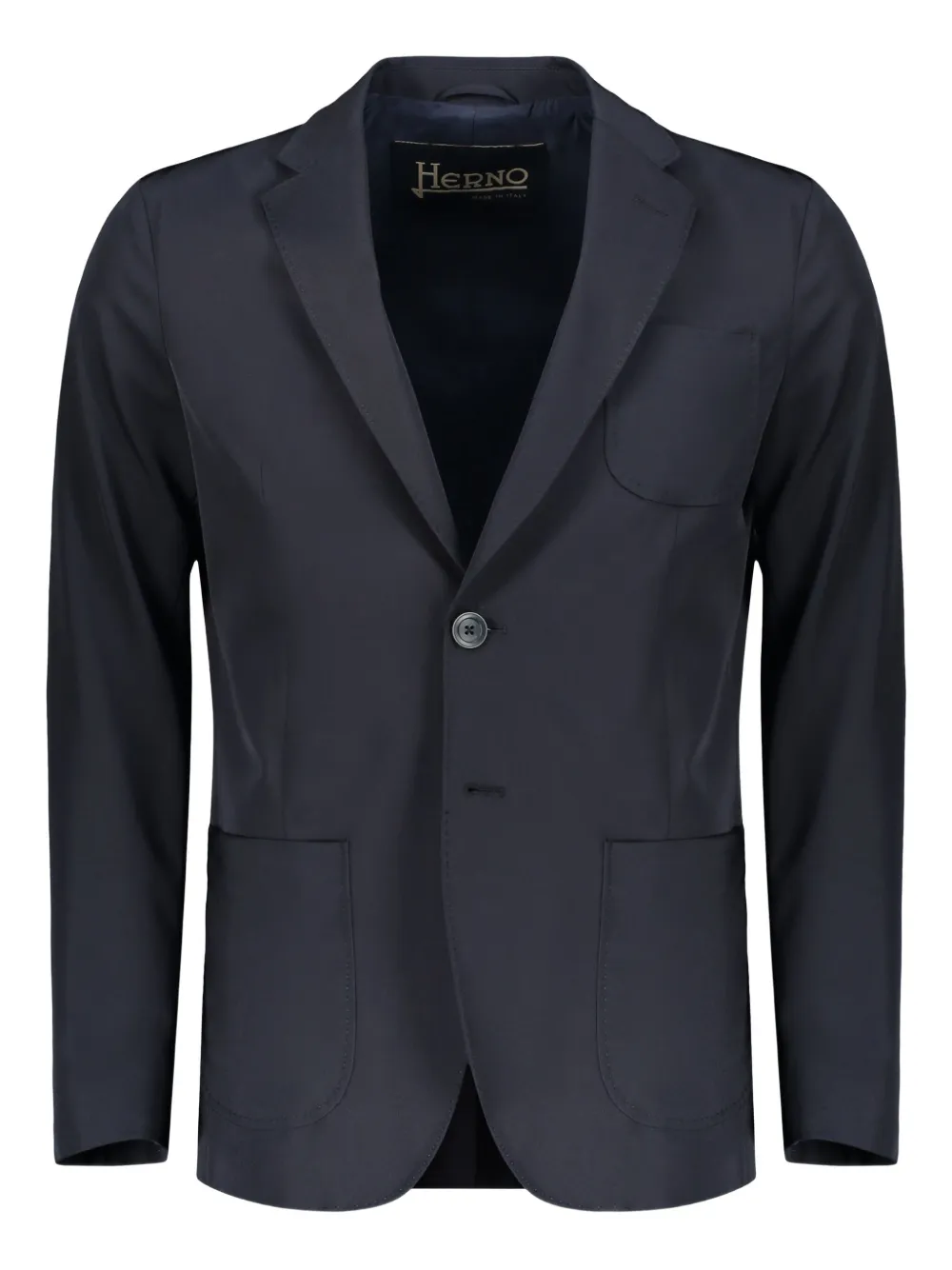 Herno Single-breasted Double-buttoned Suit Jacket In Blue