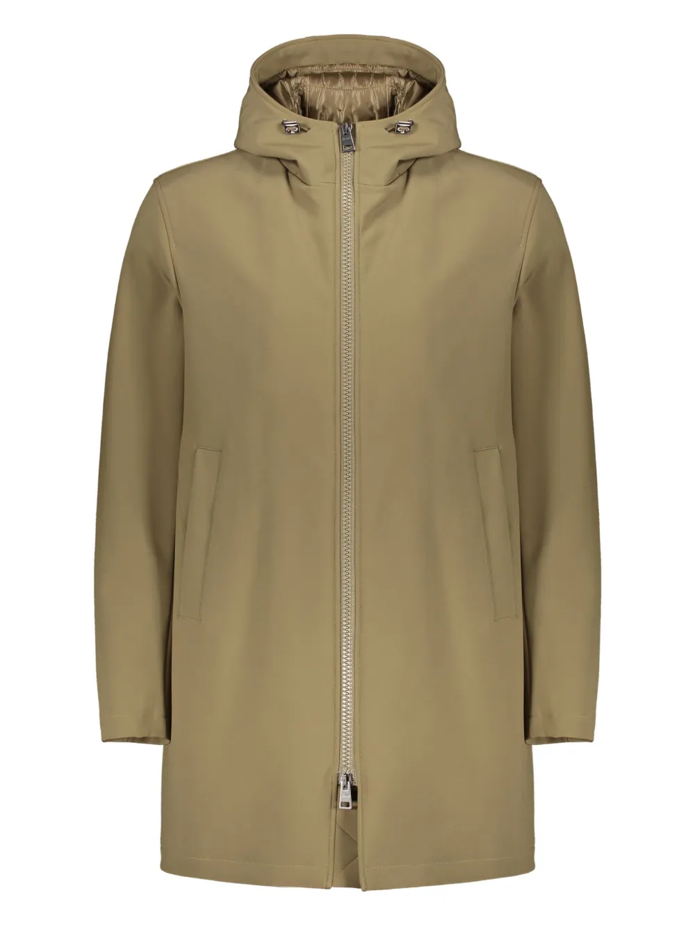 Herno Drawstring-hood Padded Coat In Green