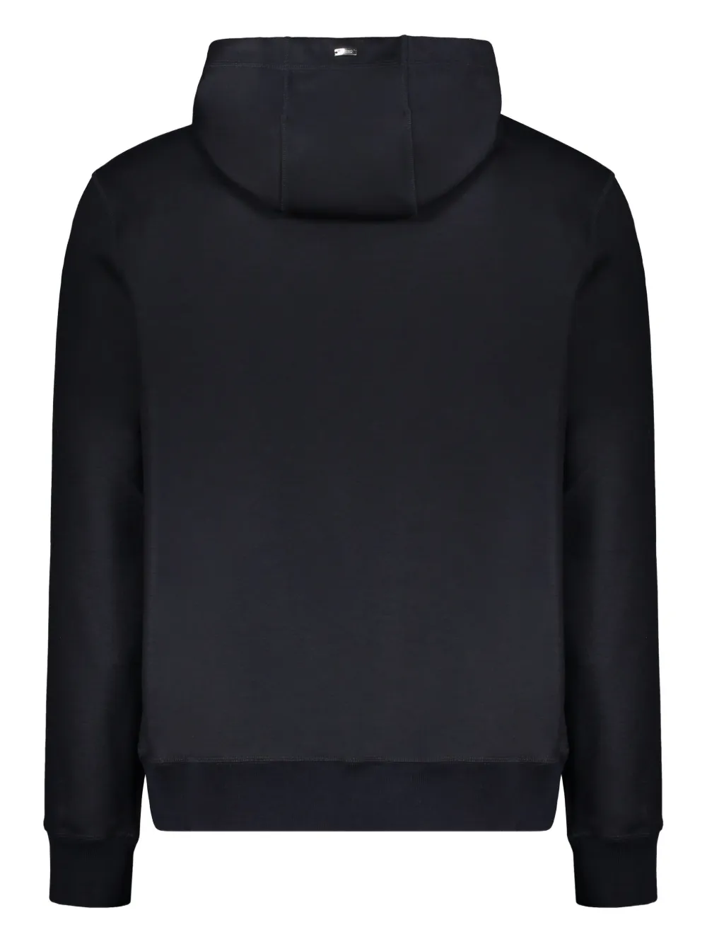 Herno Ribbed-cuff Hoodie In Blue