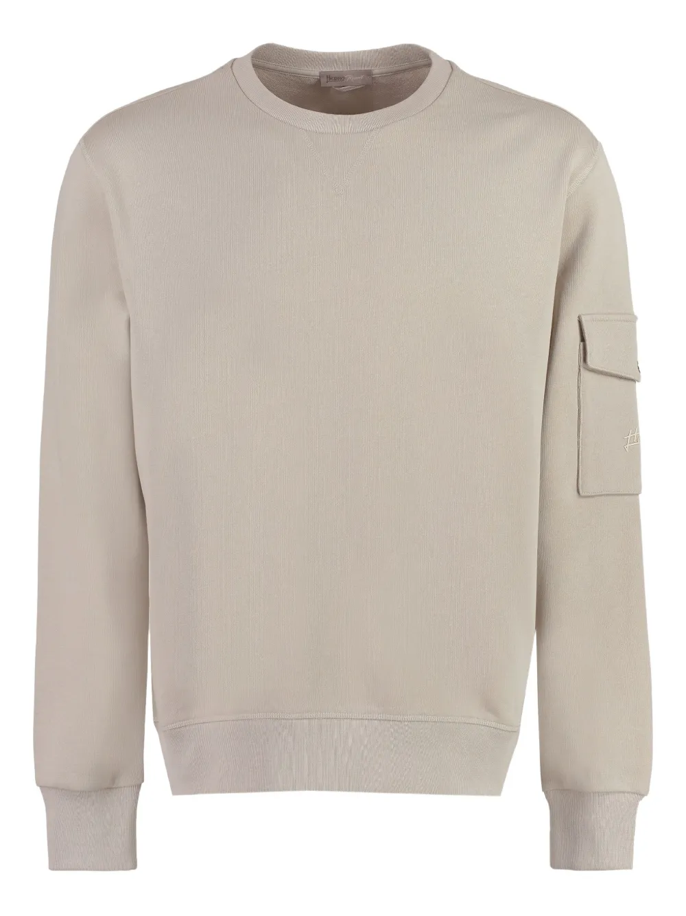 Herno sleeve-pocket crew-neck sweatshirt | Neutrals | Image 1
