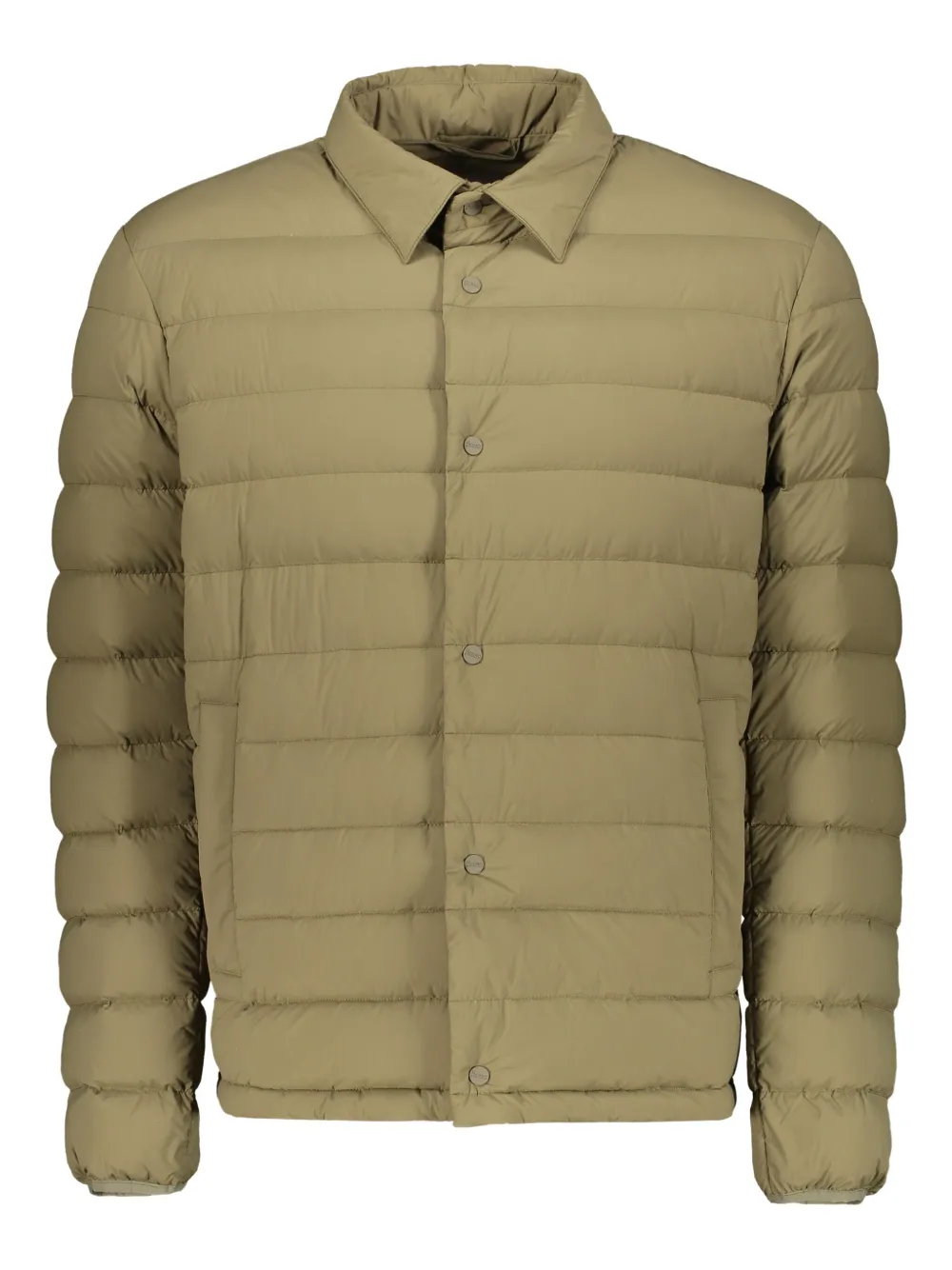 Herno classic-collar down jacket - グリーン Herno classic-collar down jacket - グリーン