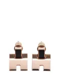 Hermès Pre-Owned 2000-2025 Rose Gold Plated Enamel Eileen Push Back Earrings costume earrings - Pink