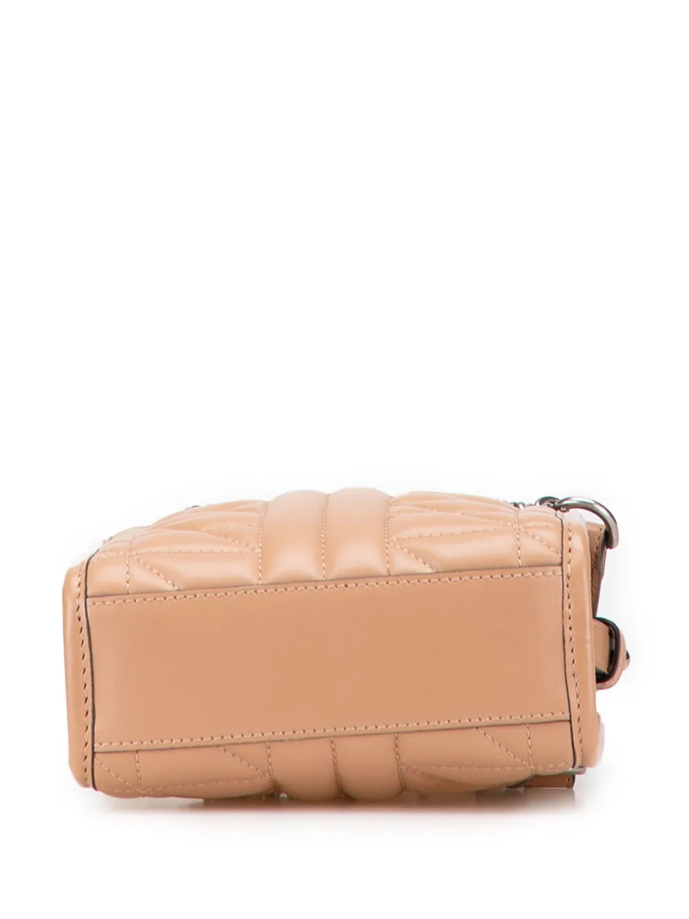 Pre-owned Gucci 2016-2025 Mini Gg Marmont Matelasse Leather Aria Satchel In Brown