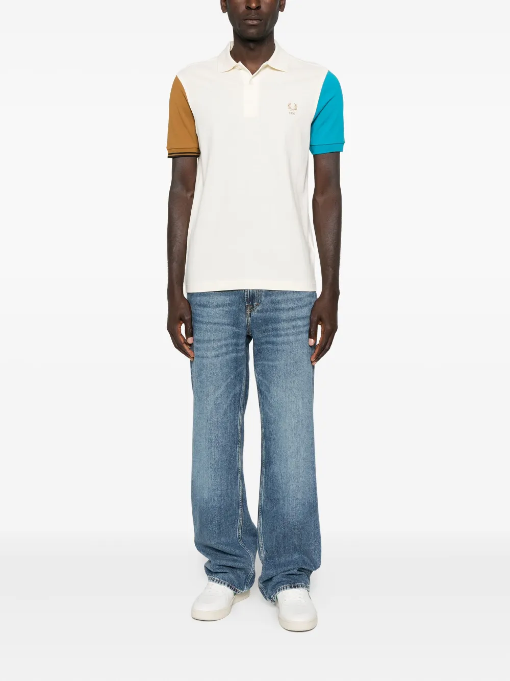 Comme Des Garçons Shirt colour-block polo shirt - Wit