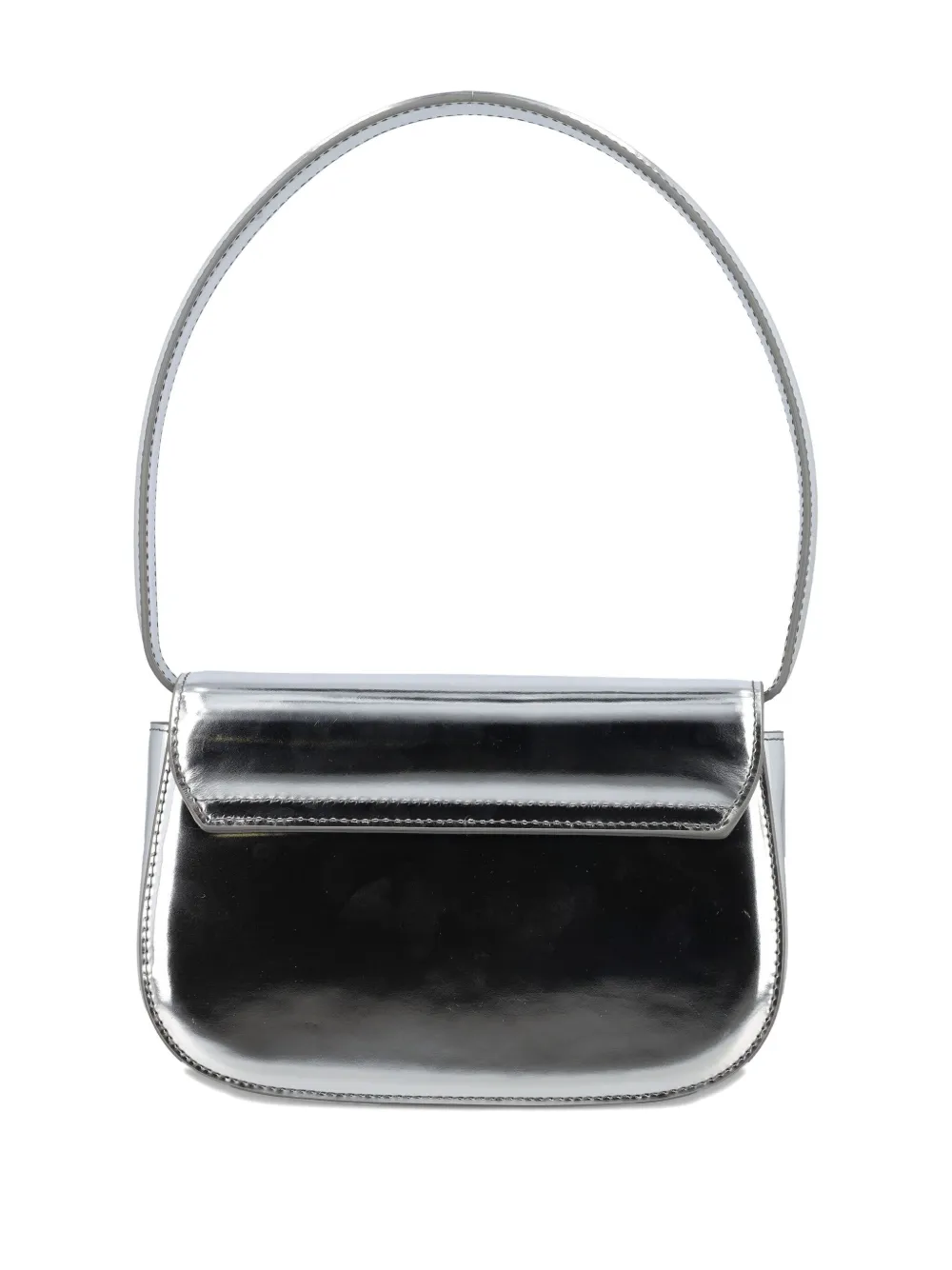 Diesel logo-plaque tote bag - Zilver