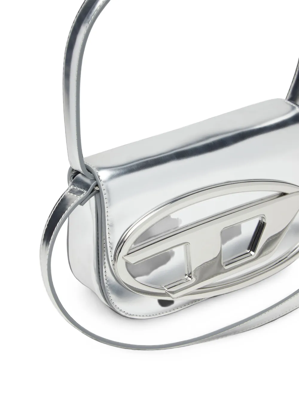 Diesel 1dr shopper met logo-plakkaat Zilver