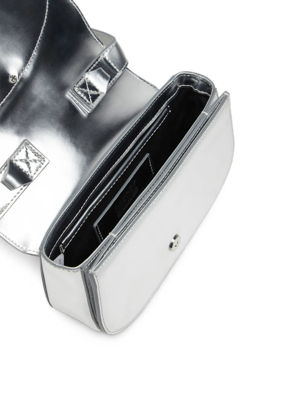 Diesel 1dr shopper met logo-plakkaat Zilver