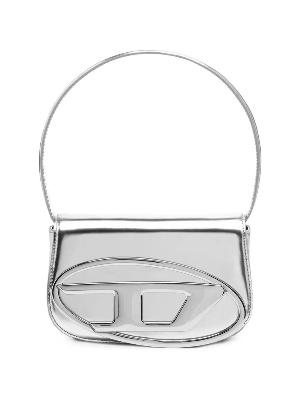 Diesel 1dr shopper met logo-plakkaat Zilver
