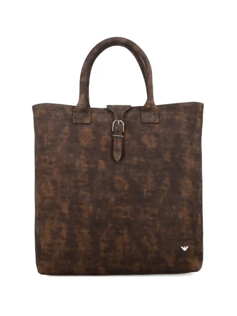 Emporio Armani New York dappled leather tote bag