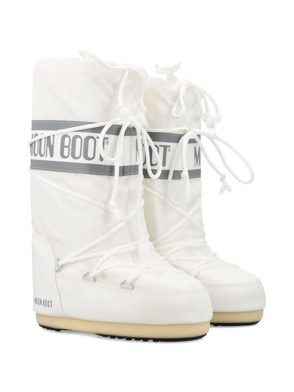 Moon Boot logo-print lace-up boots | White | Image 1