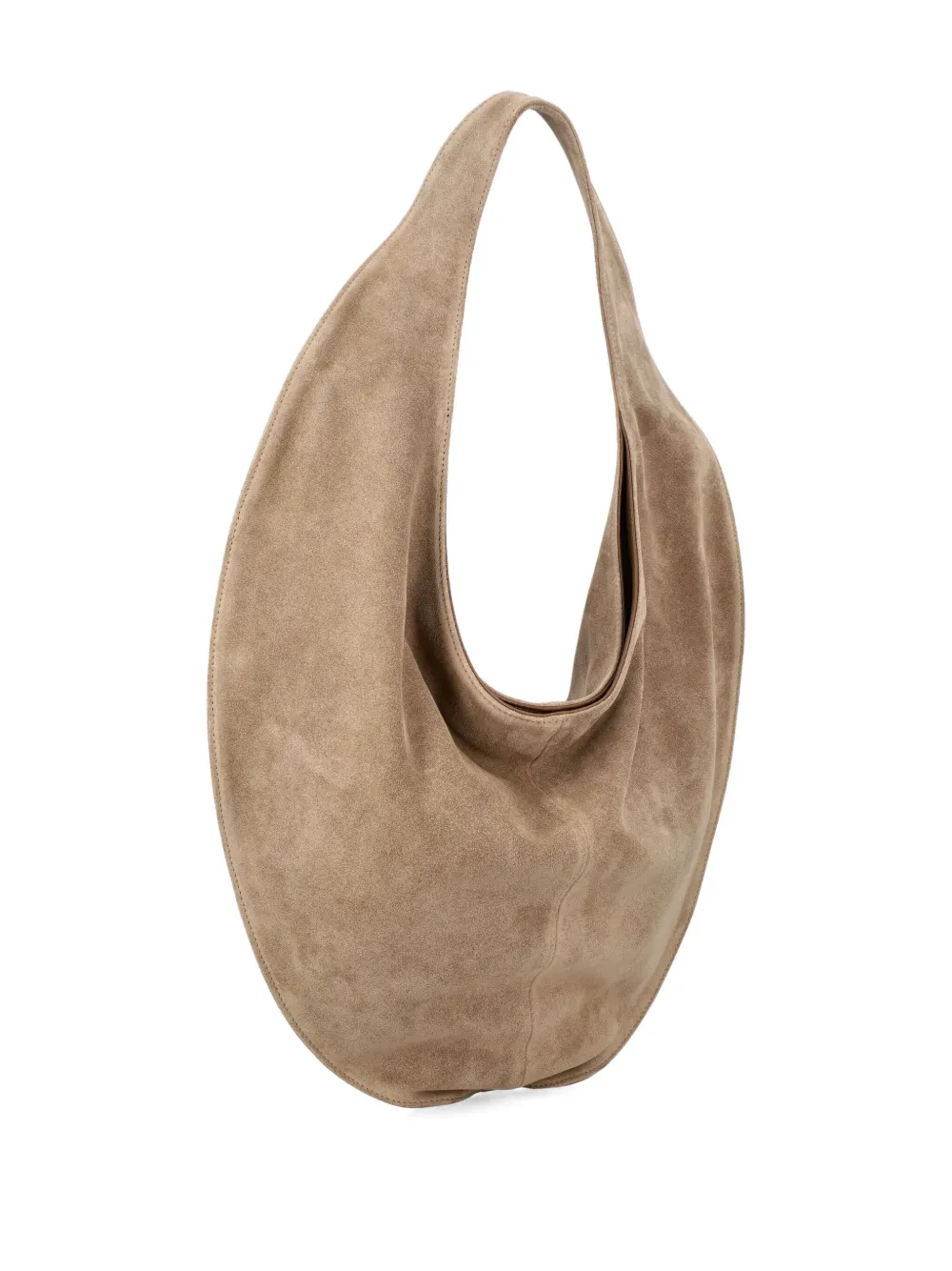 Maeden Suede Slouchy Tote Bag With Single Strap In Nude