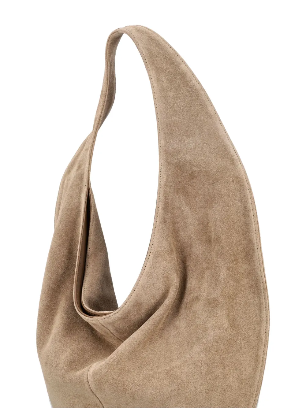 Maeden Suede Slouchy Tote Bag With Single Strap In Nude