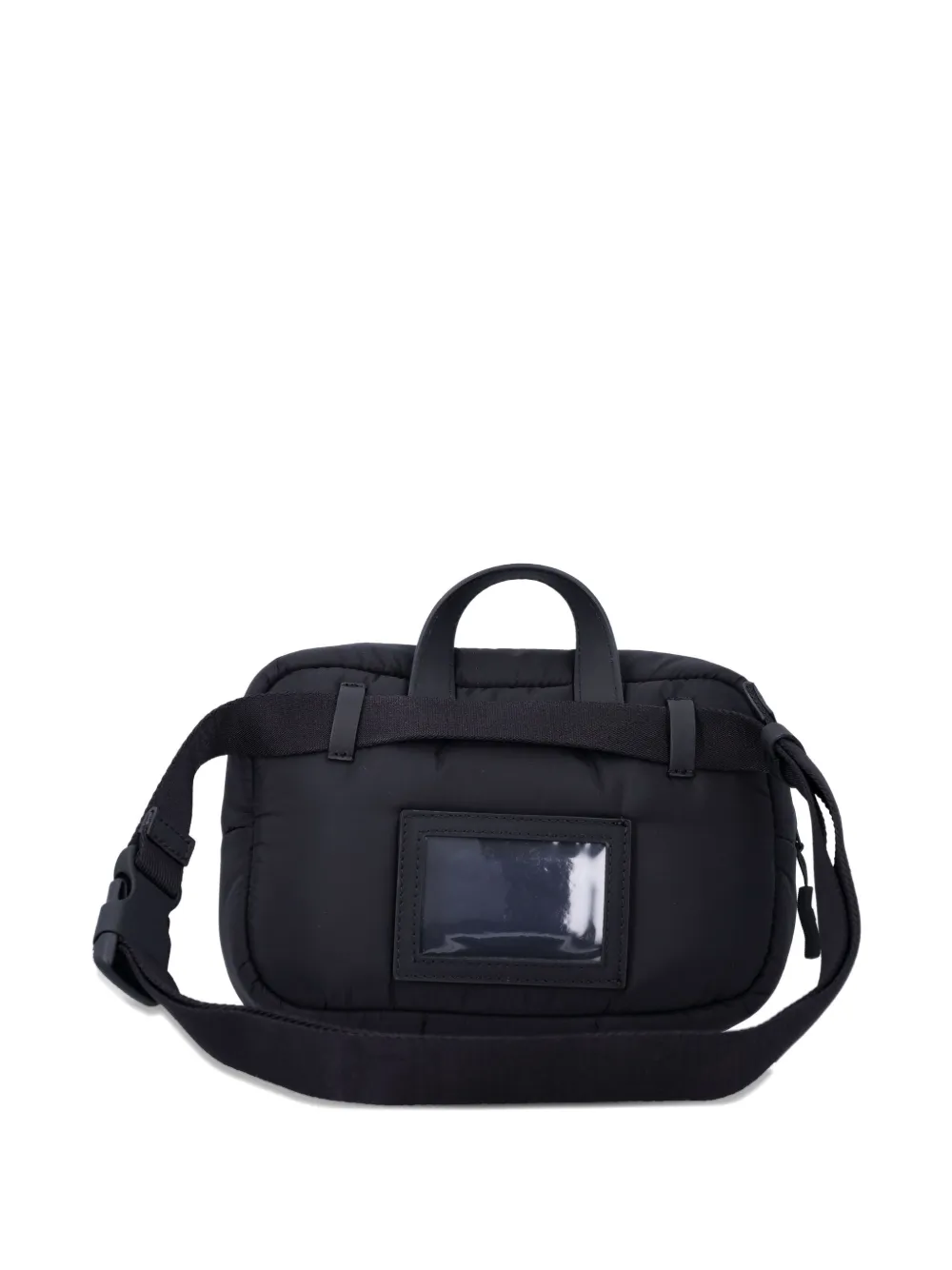 Moncler Grenoble Logo Patch Zip-up Shoulder Bag In Black