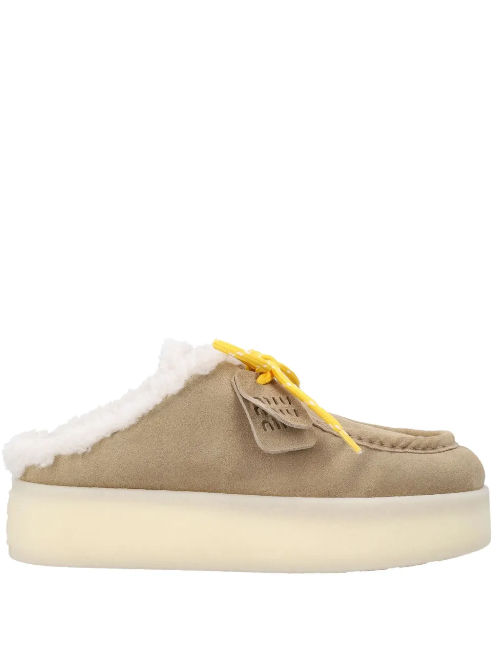 Miu Miu 45mm platform slippers | Neutrals | Image 1