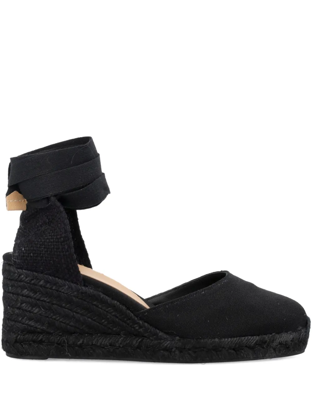 Castañer Espadrilles con zeppa 60mm - Nero