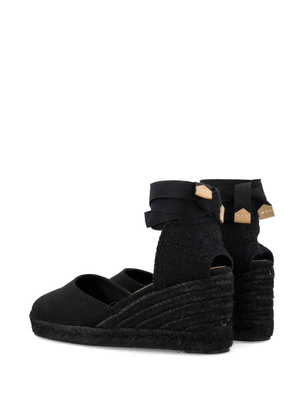 Castañer 60 mm espadrilles met sleehak Zwart